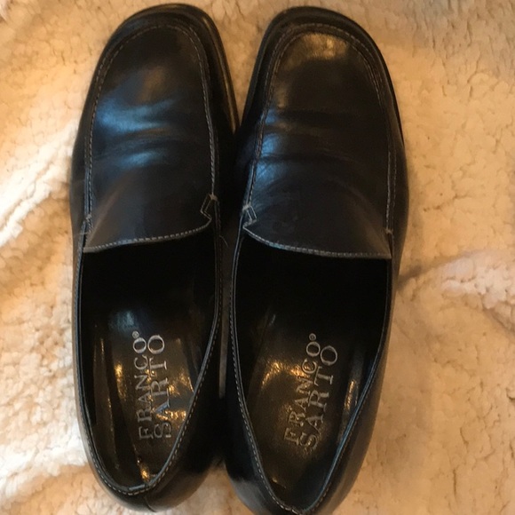 Franco Sarto Chunky Heeled Black Slip-on Loafer - Picture 7 of 7
